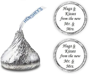 324 Hugs and Kisses from the new Mr. & Mrs. Kiss Wedding Stickers - Picture 1 of 4
