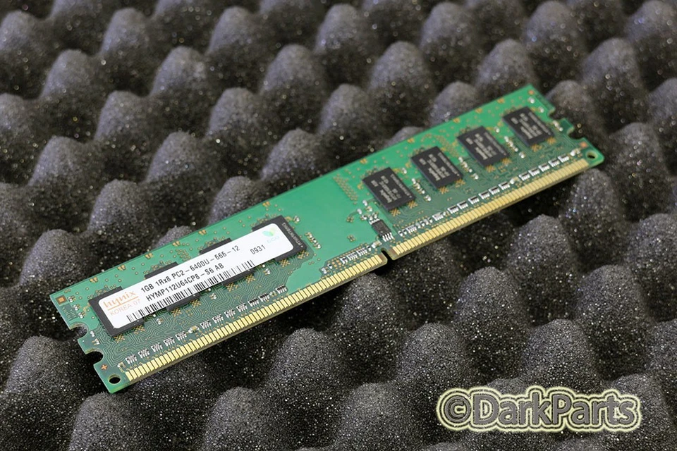 Hynix HYMP112U64CP8-S6 1GB Memory RAM PC2-6400U-666-12 DDR2-800Mhz Desktop - Image 1 of 1