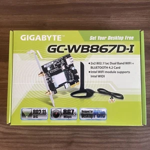 Gigabyte GC-WB867D-I (rev. 4.2) Pcie X1 Wireless Card a/b/g/n/ac & Bluetooth 4.2 - Afbeelding 1 van 8