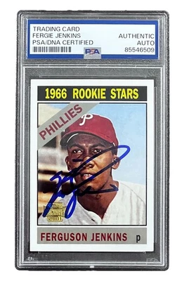 FERGUSON Fergie JENKINS SIGNED AUTOGRAPH 2001 Topps Archives Rookie Phillies RC - Image 1 of 2