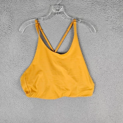 Sutiã esportivo feminino coletivo Girlfriend 3XL amarelo gola redonda cruzada costas - Imagem 1 de 4