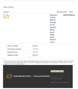 Boskage Thomson Reuters Customs Broker Exam Package - Picture 1 of 5