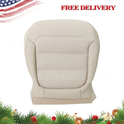 Fits 2012 - 2020 Volkswagen Passat Front Driver Bottom Leather Seat Cover Tan - Image 1 of 4