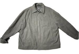 VTG Gap Wool Blend Coat Jacket Men's Size XXL Full Zip Gray Quilted Liner Y2K - Picture 1 of 9