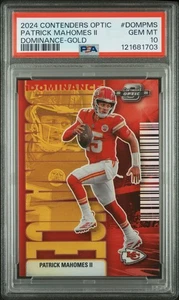 2024 Contenders Optic Dominance Patrick Mahomes II Gold Prizm /10 PSA 10 Chiefs - Picture 1 of 2