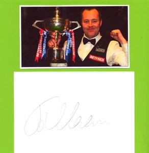 SNOOKER - JOHN HIGGINS - página de álbum firmada + imagen - en muy buena condición - Imagen 1 de 1