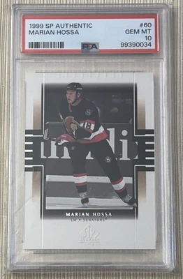 1999 SP Authentic Hockey #60 Marian Hossa Ottawa Senators GEM MT 10 PSA 10 - Image 1 of 2