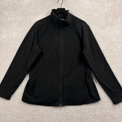 Cortavientos Old Navy polar para mujer talla XL negro bolsillos con cremallera completa Foto 1 de 4