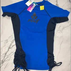 New with tags girls Royal blue reef rash guard size 7/8 - Picture 1 of 4