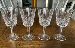 Waterford Lismore 4 bicchieri acqua cristallo calici 6 3/4" ottime condizioni - Foto 1 di 12