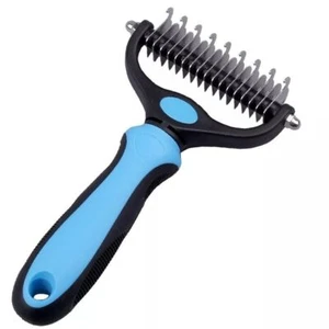 Pet Shedding Brush Grooming 2 Sided Undercoat Dog Cat Comb Tool Pets - Picture 1 of 8