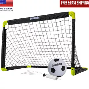 Kids Mini Soccer Goal Net Ball Pump Set Indoor Outdoor Portable Youth Game New - Picture 1 of 6