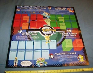 Pokémo "Deck Construction Guide" & Arena (Two-Sided) Poster Vintage 1999 - Picture 1 of 11