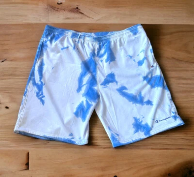 ¡NUEVO CON ETIQUETAS! Champion Cloud Dyed Jersey Hombre’s Active Shorts Talla 5XL Azul Blanco Foto 1 de 4