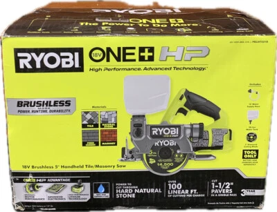 Sierra de mano para azulejos/mampostería Ryobi PBLHTS01B 18V inalámbrica sin escobillas de 5" - Nueva Foto 1 de 4