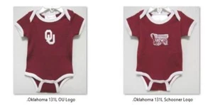 NCAA Oklahoma Sooners Schoß Schulter Ringer Strampler 1 Stück zwei Füße voraus Größe wählbar - Bild 1 von 9