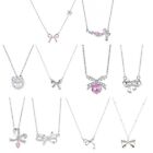 Diamante Elegant Crystal Necklaces for Teens Women Simple Collar Jewelry