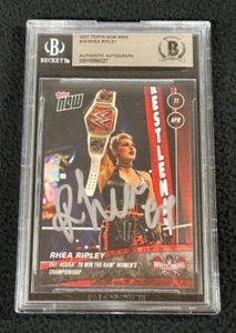 Rhea Ripley Signed 2021 Topps Now WWE 1st Main Roster Card #19 Beckett Certified - Picture 1 of 2