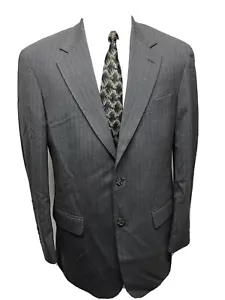 Haspel Men's Wool Blend Gray Pin Striped 2 Piece Suit + A6A - Picture 1 of 12