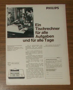 Vintage 1970 PHILIPS Desk Calculator Print Ad advert German - Picture 1 of 1