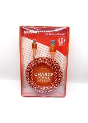 Merkury Charge+Sync USB-C Cable - 10ft - Compatible With Galaxy And Android  - Image 1 of 4