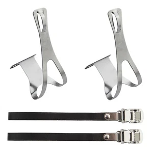 SUNLITE STEEL CLASSIC PRO BICICLETA BICICLETA MTB ATB PUNTERA CLIPS CON PAR DE CORREAS 95791 - Imagen 1 de 1