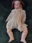 Rare Antique Large Heubach Koppelsdorf Bisque Head Baby Doll W / Teeth