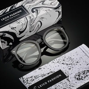 Retro 80er Runde Damen Mode Brille Schwarz Weiß Braun Vintage Sonnenbrille Neu - Bild 1 von 6