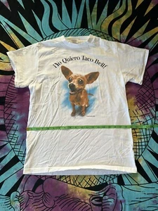 Vintage Taco Bell 1998 Yo Quiero Taco Bell Chihuahua T-Shirt White Mens X-LARGE - Picture 1 of 7