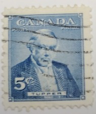 Canadian Prime Minister Sir Charles Tupper 1955 5 cent Scott #358 6 available