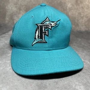 Vintage 1990s Florida Marlins Sports Specialties Snapback Hat Cap Teal - Picture 1 of 5