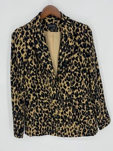 Chaqueta Blazer HALOGENA Talla Pequeña Estampado Guepardo Forrada Oficina Ropa Autobús. Cas. 2381 - Imagen 1 de 8