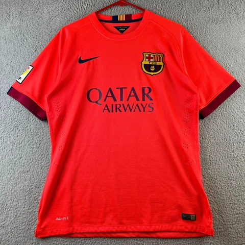 BARCELONA 2014 2015 AWAY FOOTBALL SHIRT SOCCER JERSEY NIKE 610595-672 SUAREZ #9 Cover