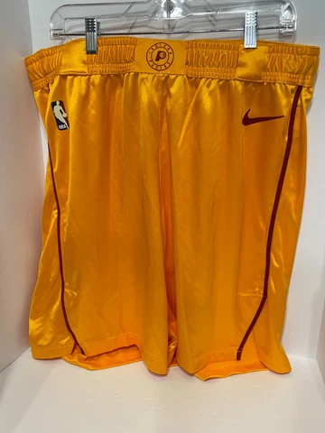 Nike NBA Indiana Pacers Team Gold Game Shorts Vaporknit Shorts Men's Size XXL 44 Cover