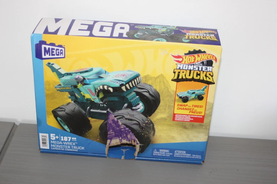 MEGA Hot Wheels Mega Wrex Monster Truck building set  damaged box - Image 1 of 4