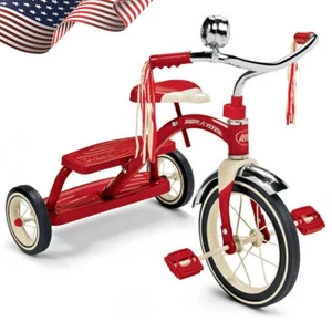 Classic Dual Deck Tricycle Chrome Handlebars Streamers & Ringing Bell 2.5-5 Yrs - Picture 1 of 15