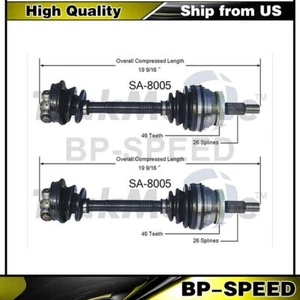 Fits Saab 9000 1990-1998 2 X TrakMotive Front Cv Joint CV Axle Shaft - Picture 1 of 2