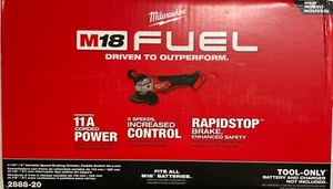 Milwaukee 2888-20 M18 4 1/2-5” Variable Speed Braking Grinder New In Box - Picture 1 of 2
