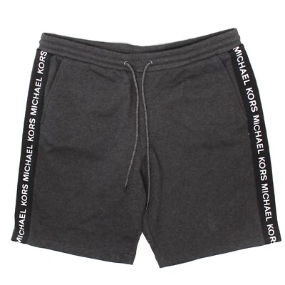 Nuevo con etiquetas Pantalones Cortos Michael Kors Para Hombres Activos L Gris Carbón Logo Rayas Sudaderas  Foto 1 de 4