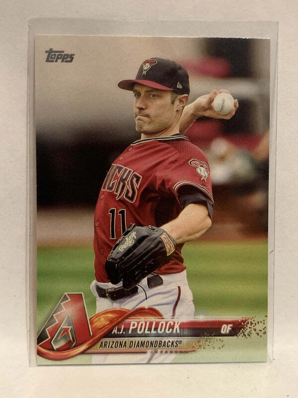 #216 A.J. Pollock Arizona Diamondbacks 2018 Topps Series One  Baseball Card MLB - Image 1 of 2