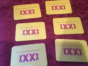 Collectable drink coasters x 6 ~ ‘X X X X’ ( K K ) - Bild 1 von 2
