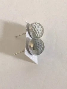 Clear Dimpled Earrings - Picture 1 of 1