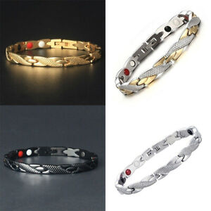 Bracelet Energy Healing Magnetic Therapy Arthritis Stainless Steel Therapeutic