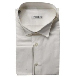NEW ZILLI SMOKING SHIRT COTTON AND SILK 17.75 US 45 EU ZCAU361 - Picture 1 of 4