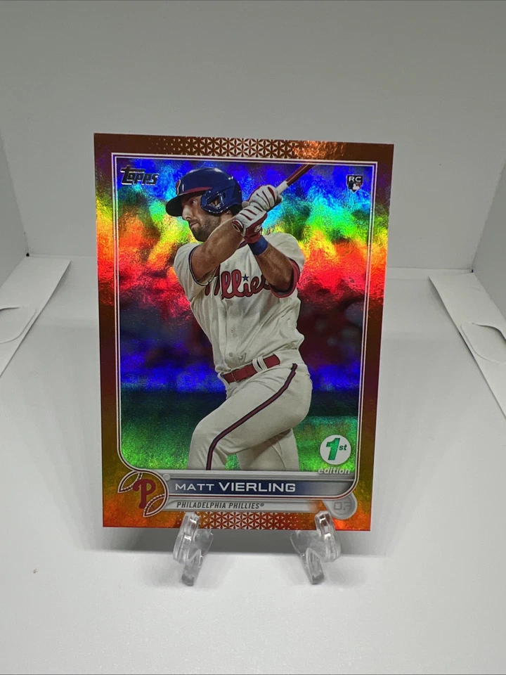 2022 Topps 1st Edition Matt Vierling RC Orange Foil /75 - Image 1 of 2