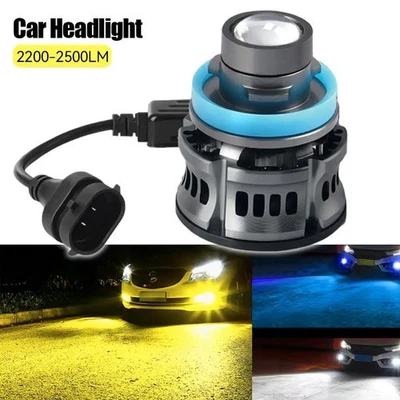 2X H11 LED Projector Laser Headlights Bulb Ice Blue White Yellow Auto Fog Lights - Image 1 of 4