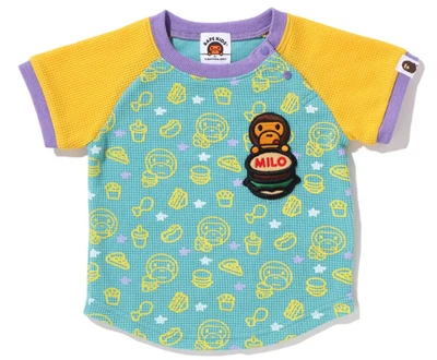 Camiseta Raglán Verde Comida Chatarra Bape Kids Baby Milo Talla 80 Foto 1 de 2