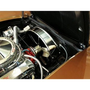 Laser Cut Fan Shroud Cover for 72 Chevy Corvette [Polished|fits OEM Fan Shroud] - Picture 1 of 5