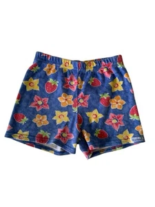 Healthtex Shorts Vintage Pull Up Cotton Logo Floral Strawberry Pink Blue Girls 6 - Picture 1 of 8
