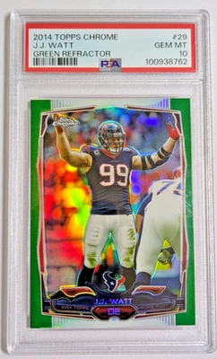J.J. Watt 2014 Topps refractor verde cromo #29 PSA 10 Foto 1 de 2